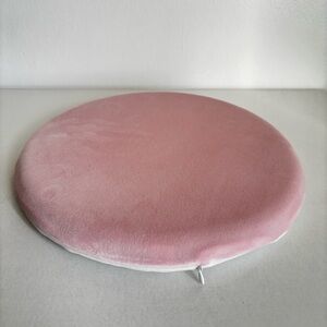 Nitori Pink White Reversible Chair Cushion